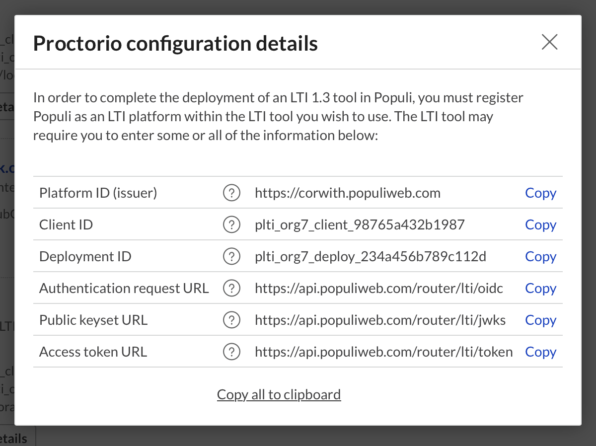 Setting up the Proctorio integration – Populi Knowledge Base