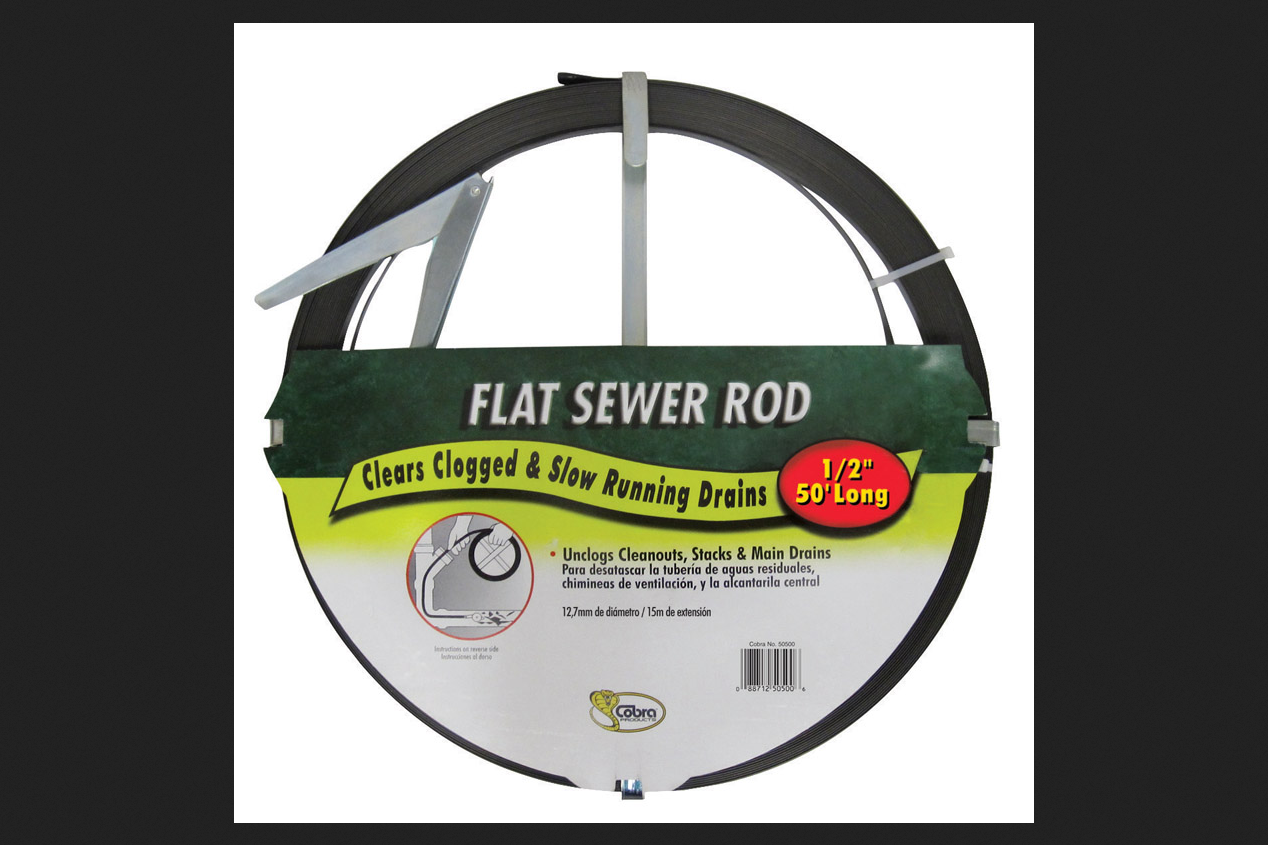 Cobra 1/2 in. Flat Steel Sewer Rod 50 ft. L 88712505006 eBay