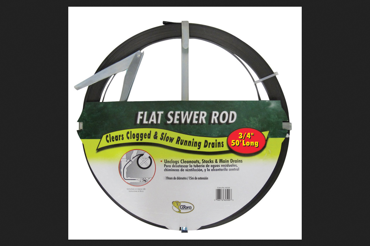 Cobra 3/4 in. Flat Steel Sewer Rod 50 ft. L 88712605003 eBay