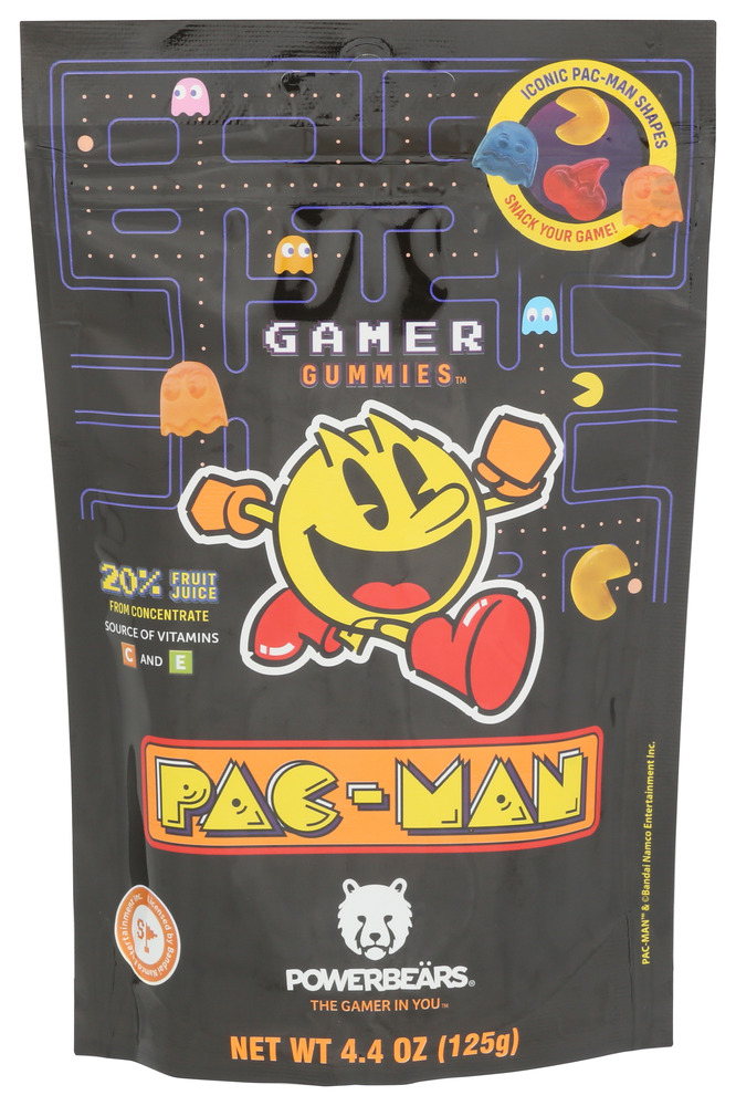 Pack Of 6) Powerbears Gummies Pacman Gamer Bag 4.4 Oz - Walmart.com