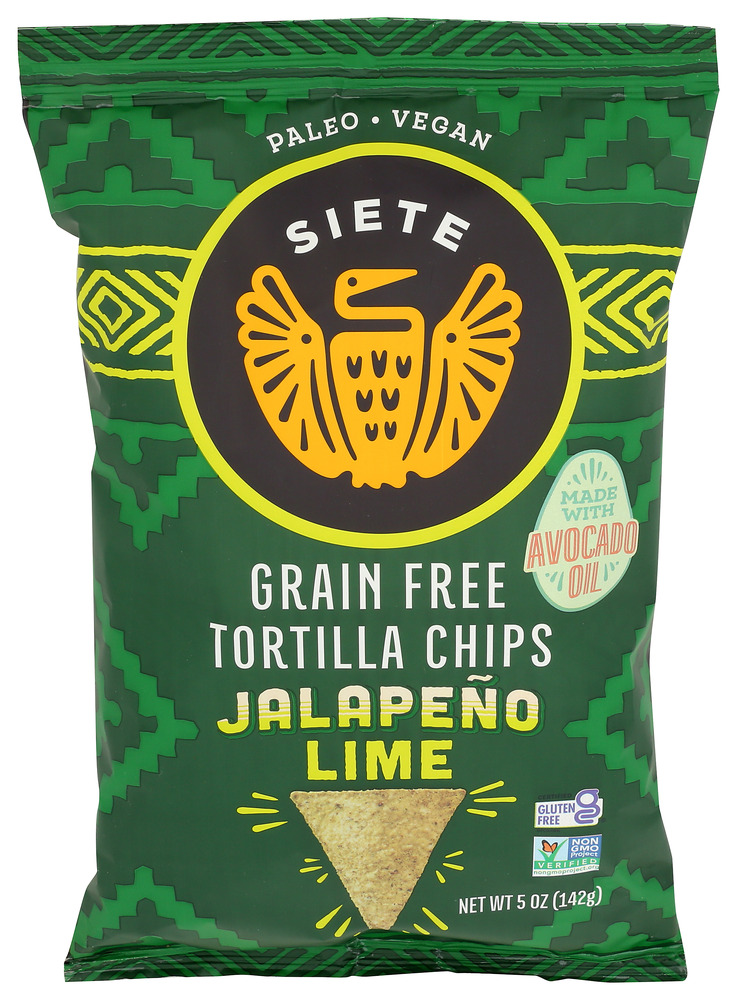Pack of 12), Siete Jalapeño Lime Grain Free Tortilla Chips, 5 oz