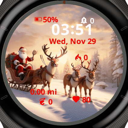 Santa drive reindeers to town