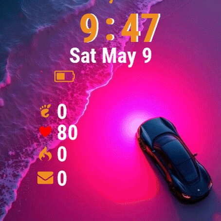 Car Beach Pink Light