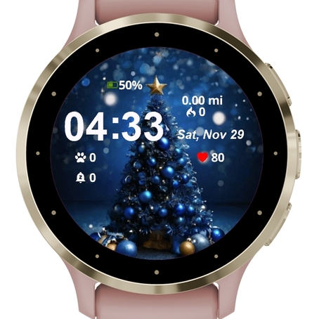 Christmas Tree Blue Gold