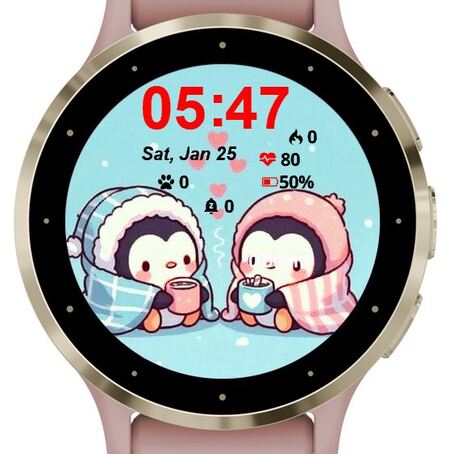 Cute Two Penguin