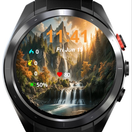 Painting Waterfall Mountains