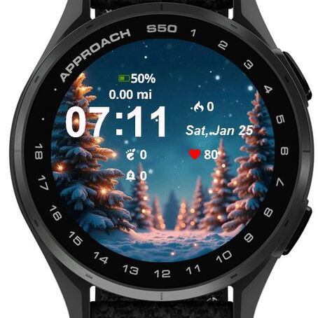 Christmas Lights on Midnight Background