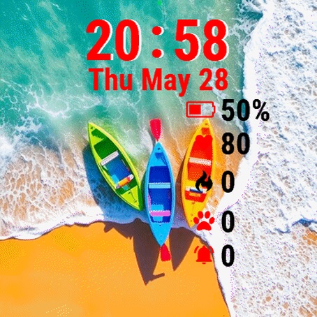 Two Colorful Boats Beach