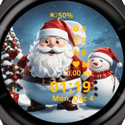 Christmas Santa and Snowman