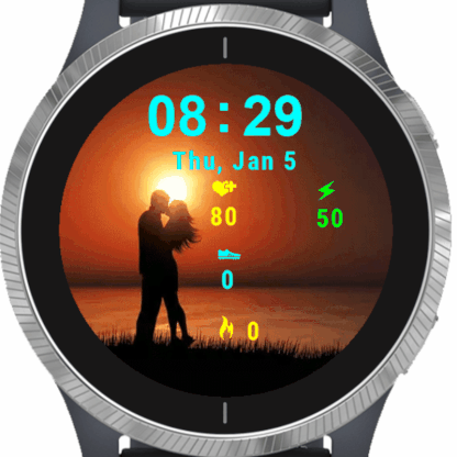 Couple Kissing Sunset