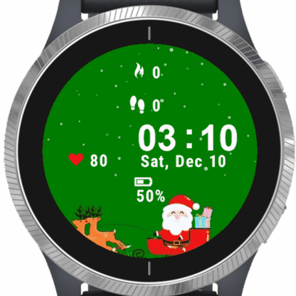 Reindeer and Santa Going