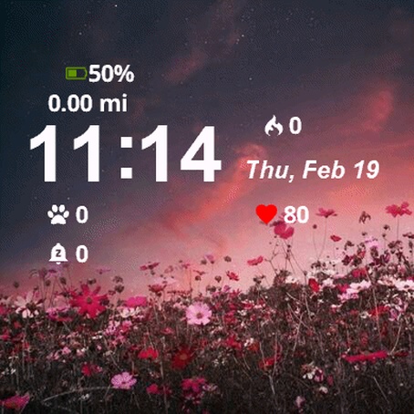 Field Flowers Under Pink Sky