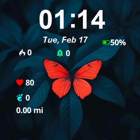 Red Butterfly Green Leaf