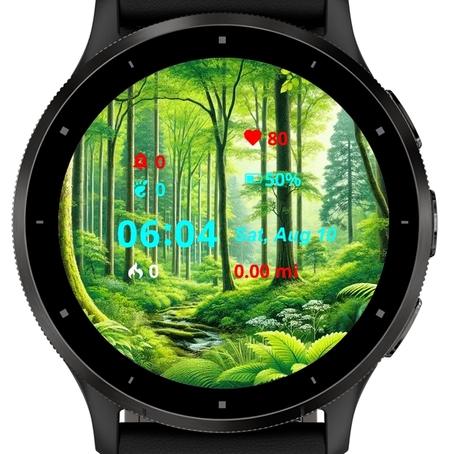 Background featuring a lush green forest