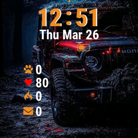 Red Jeep Parked