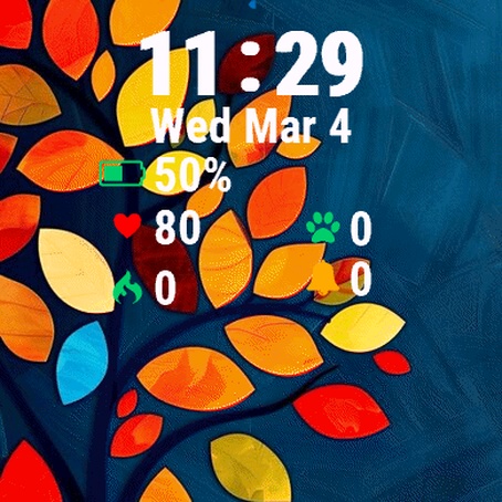 Painting Tree Colorful Leaves