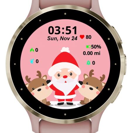 Cute Reindeer and Santa