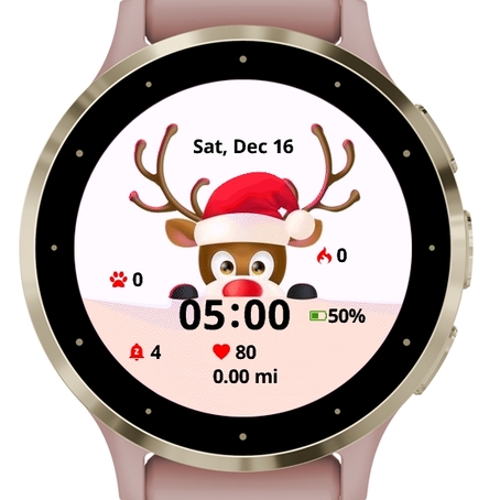 Reindeer In Santa Hat