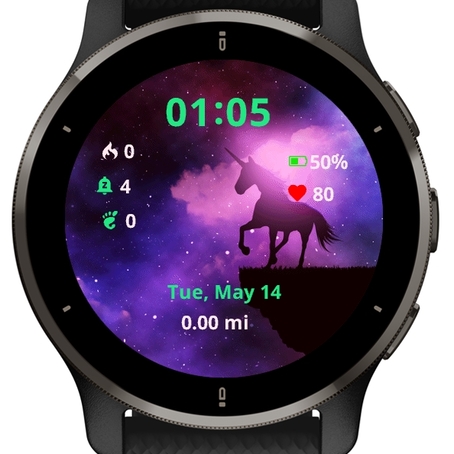 Unicorn Against Space Night Sky
