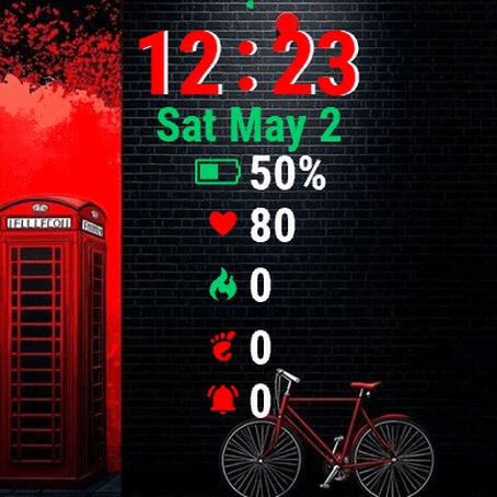 Bicycle Parked Front Red