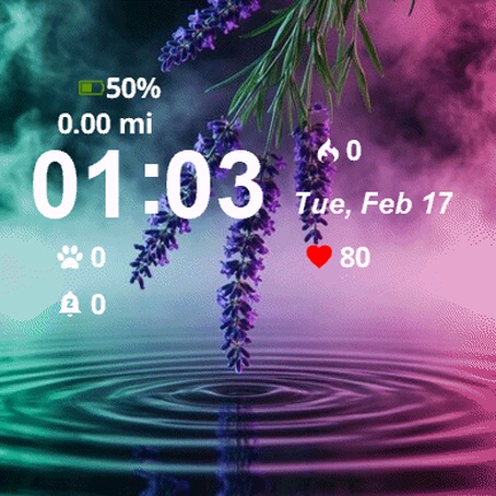 Purple Flower Floating Water