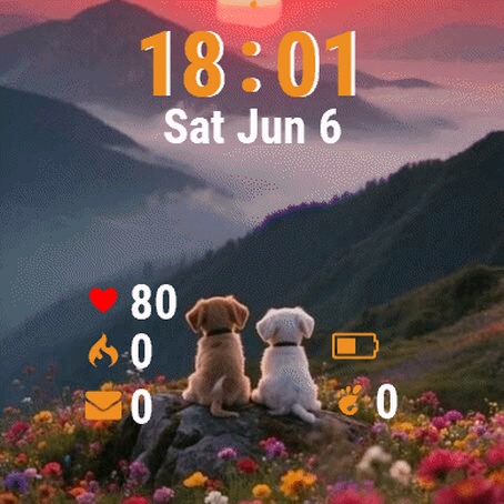 Two Dogs Sitting