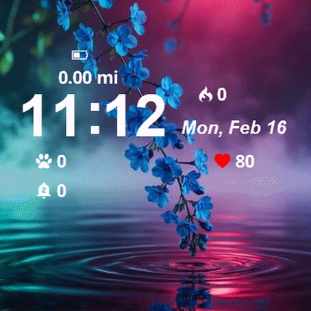 Blue Flower Floating Water