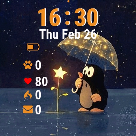 Penguin Holding Umbrella Rain