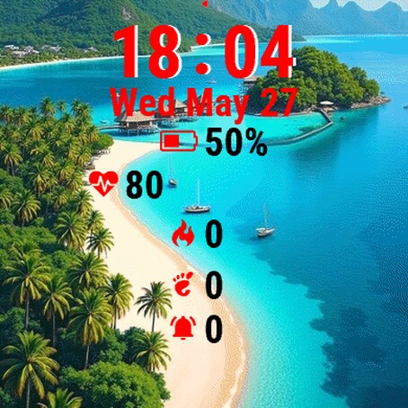View Tropical Island Palm
