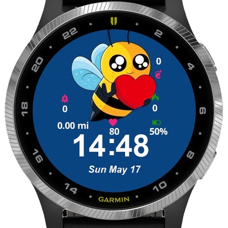 Cartoon Bee Holding Heart
