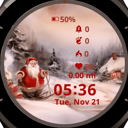 Santa Claus snowy landscape