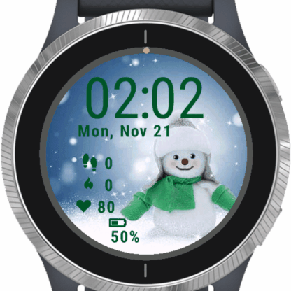 Happy Green Snowman