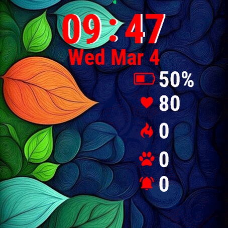 Colorful Leaves Swirls