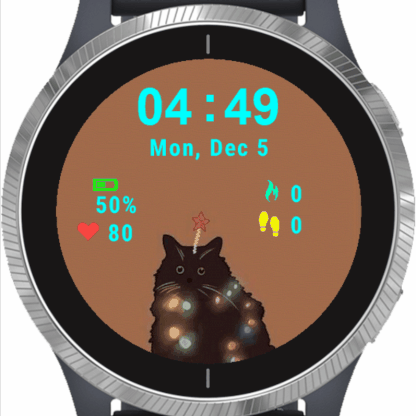 Cat Decorated For Christmas