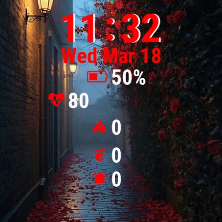 Street Red Flowers