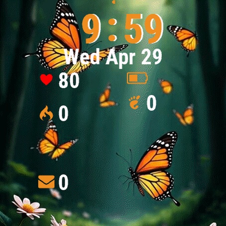 Bunch Butterflies Flying Over Forest