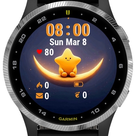 Yellow Star Sitting Moon