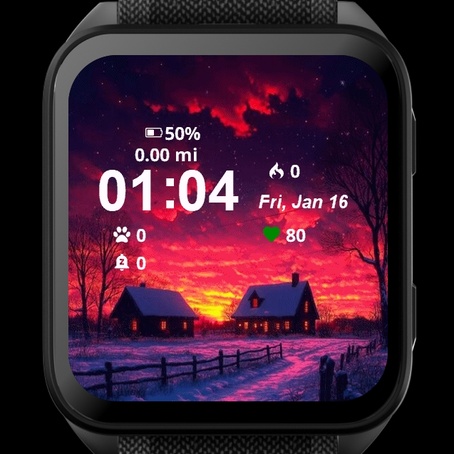 Snowy Sunset