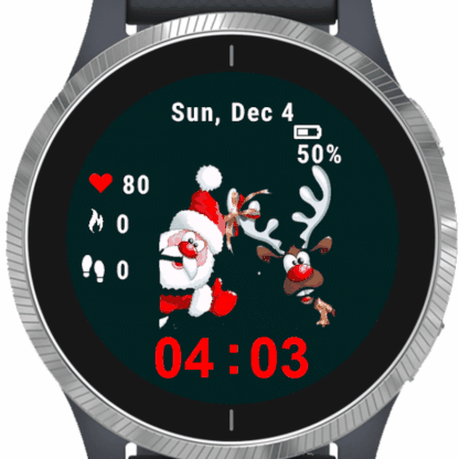 Reindeer and Santa