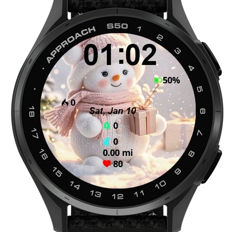Snowman Gift His Hand