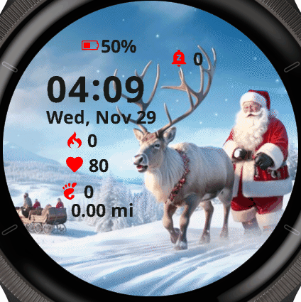 Santa and Rudolph in Wonderland