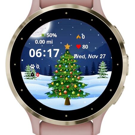 Christmas tree in the winter night landscape