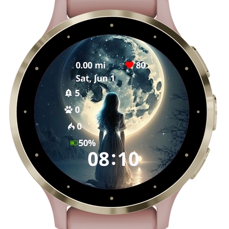 Girl Moon View