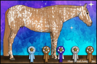 Horse Color:Brown Dun Near Leopard Rabicano  Brindle