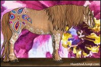 Horse Color:Red Dun Splash  Brindle