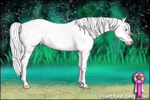 Horse Color: Silver Perlino Dun Tobiano 