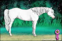 Horse Color:Silver Perlino Dun Tobiano