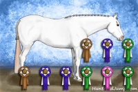 Horse Color:White Spotted Blue Roan Splash Frame Varnish 