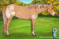 Horse Color:Chocolate Palomino Ice Roan 