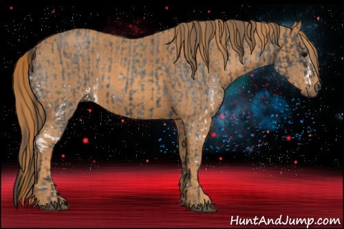 Horse Color: White Spotted Blue Roan Rabicano  Brindle